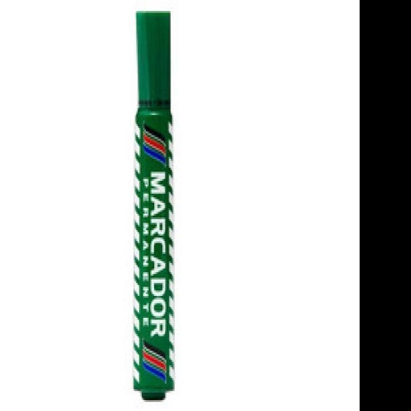 MARCADOR PERM. GRUESO PLAST. BACO VERDE PZA